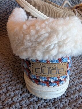 Hey Dude blue & Brown Shearling-Lined